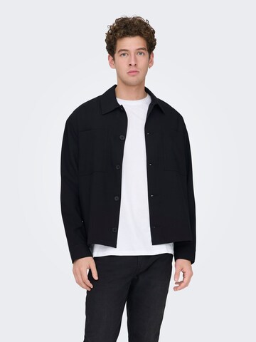 Only & Sons - Chaqueta de entretiempo 'ONSWill' en negro: frente