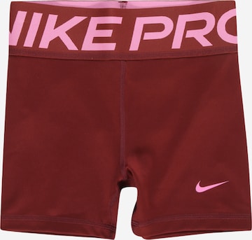 NIKE Skinny Sportbroek in Rood: voorkant