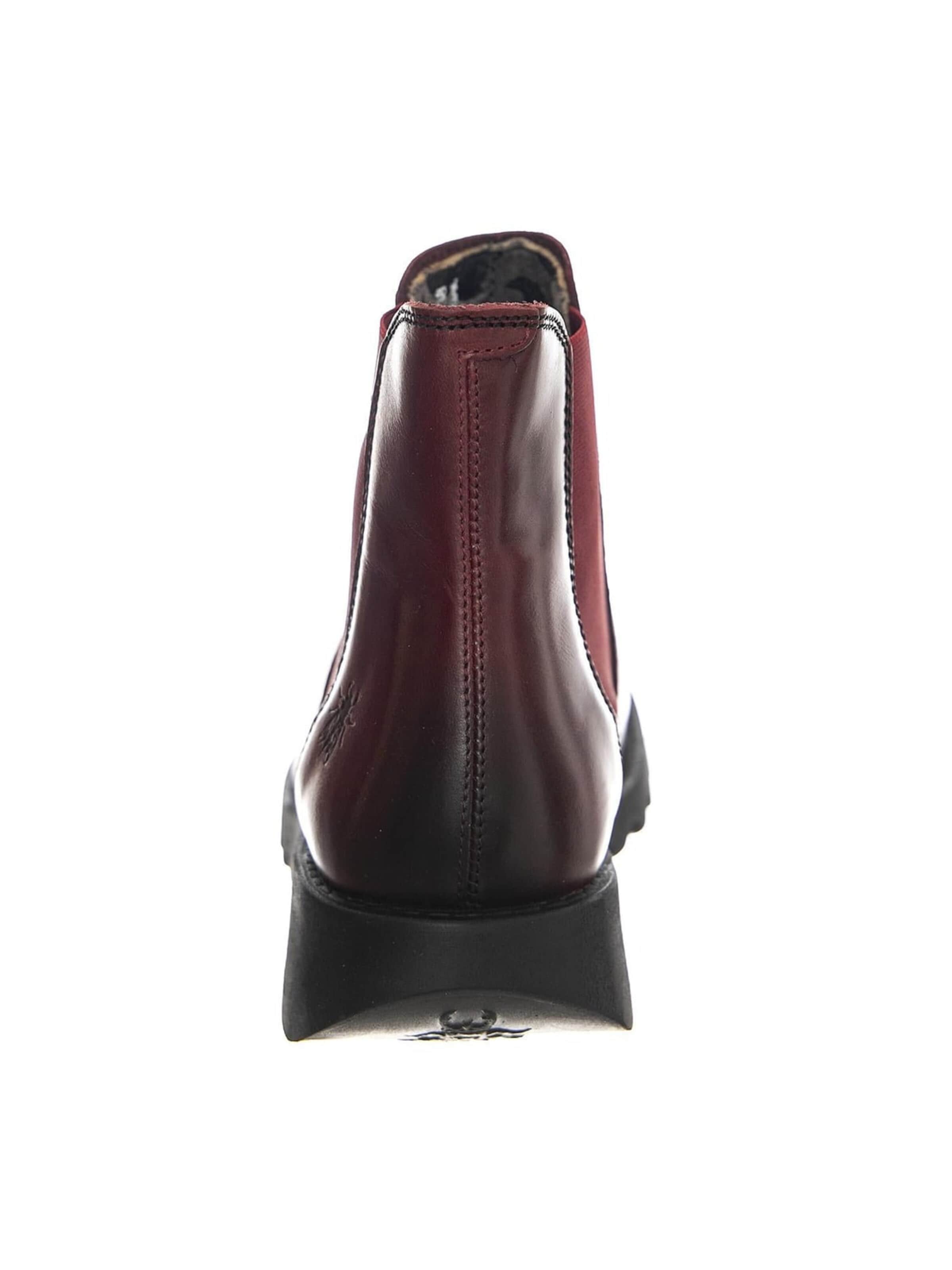 Boots chelsea 'W' Salv Rug Purple Elastic Burgundy Boots' di FLY LONDON in rosso