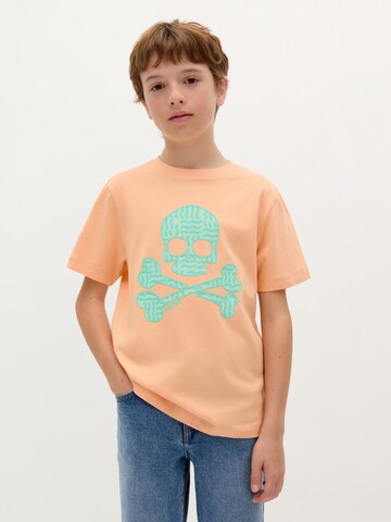Scalpers Póló 'Waves Skull' - narancs
