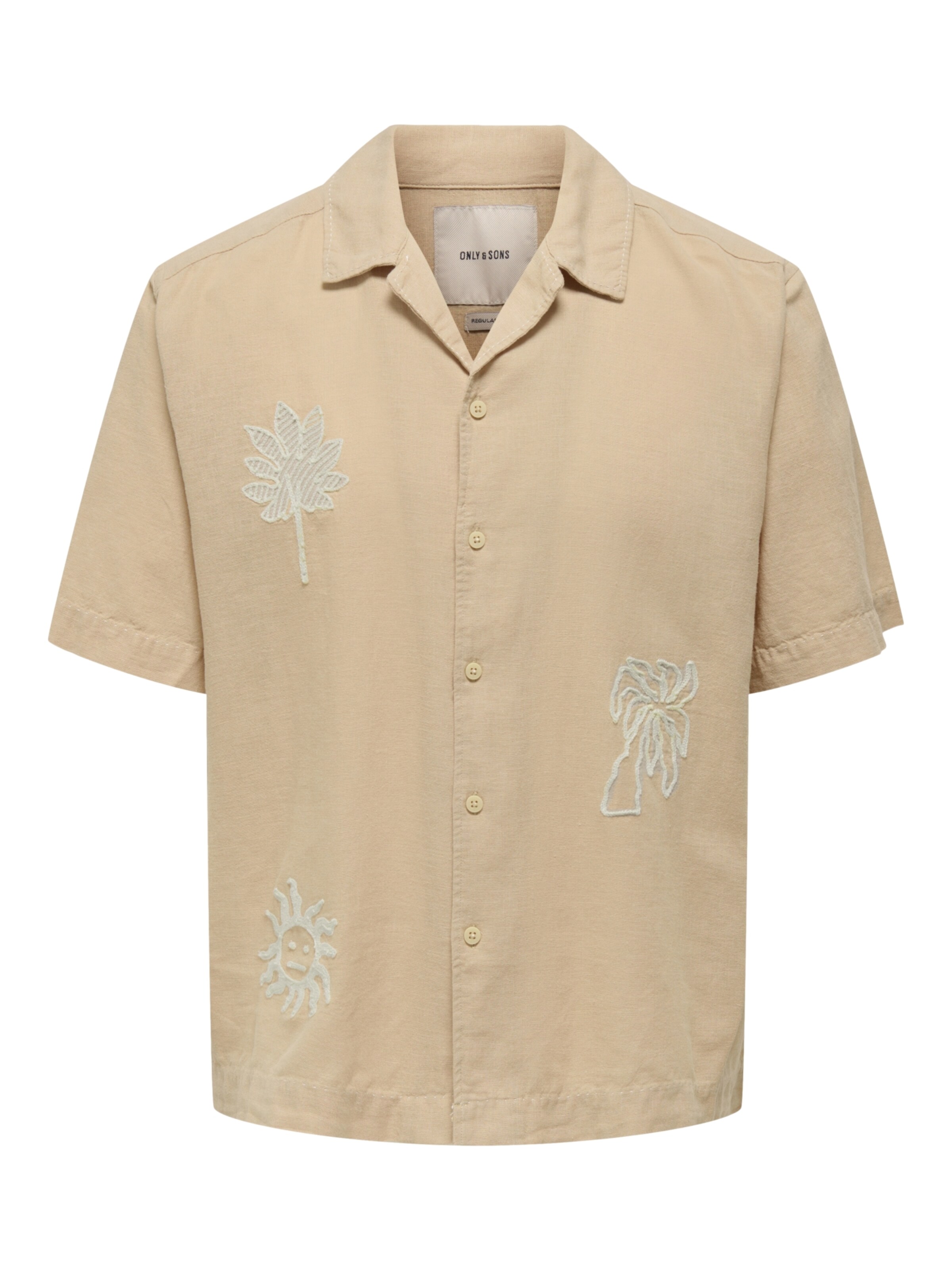 Only & Sons Button Up Shirt 'Caidenly' in Light brown / White, Item view