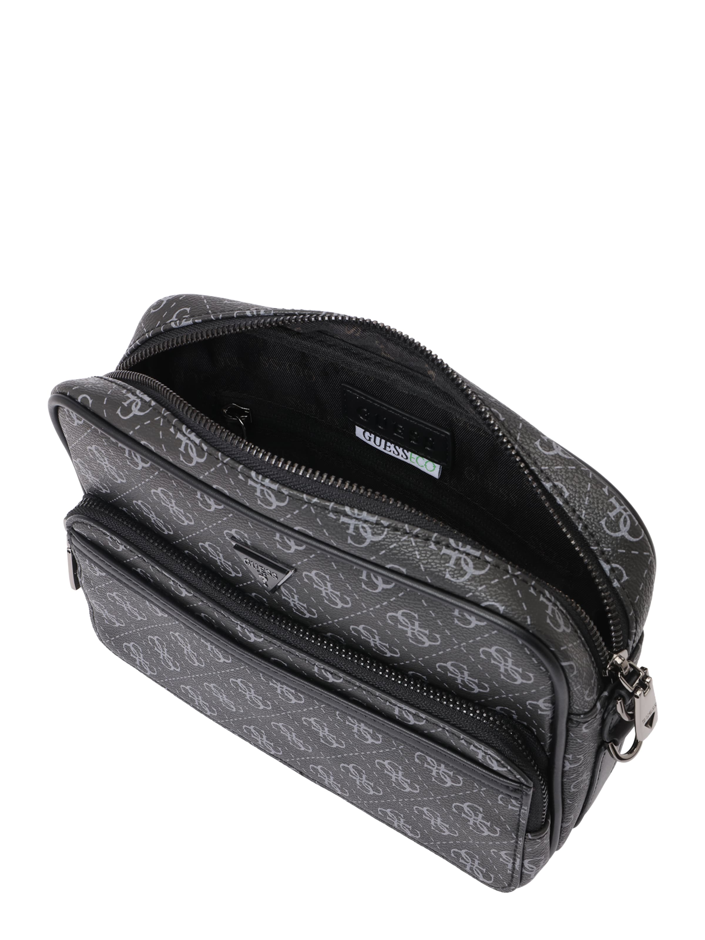 GUESS Crossbody bag 'MILANO CROSSBODY DOUBLE ZIP' in Black