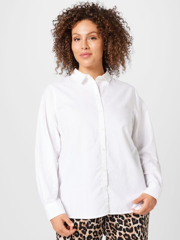 PIECES Curve Blouse 'IRENA' in White: front