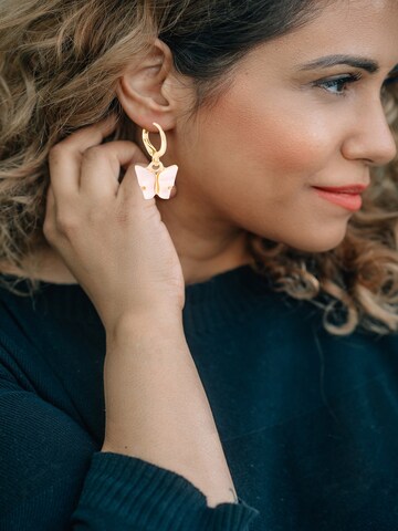 Boucles d'oreilles 'Papilio' Heideman en or : devant