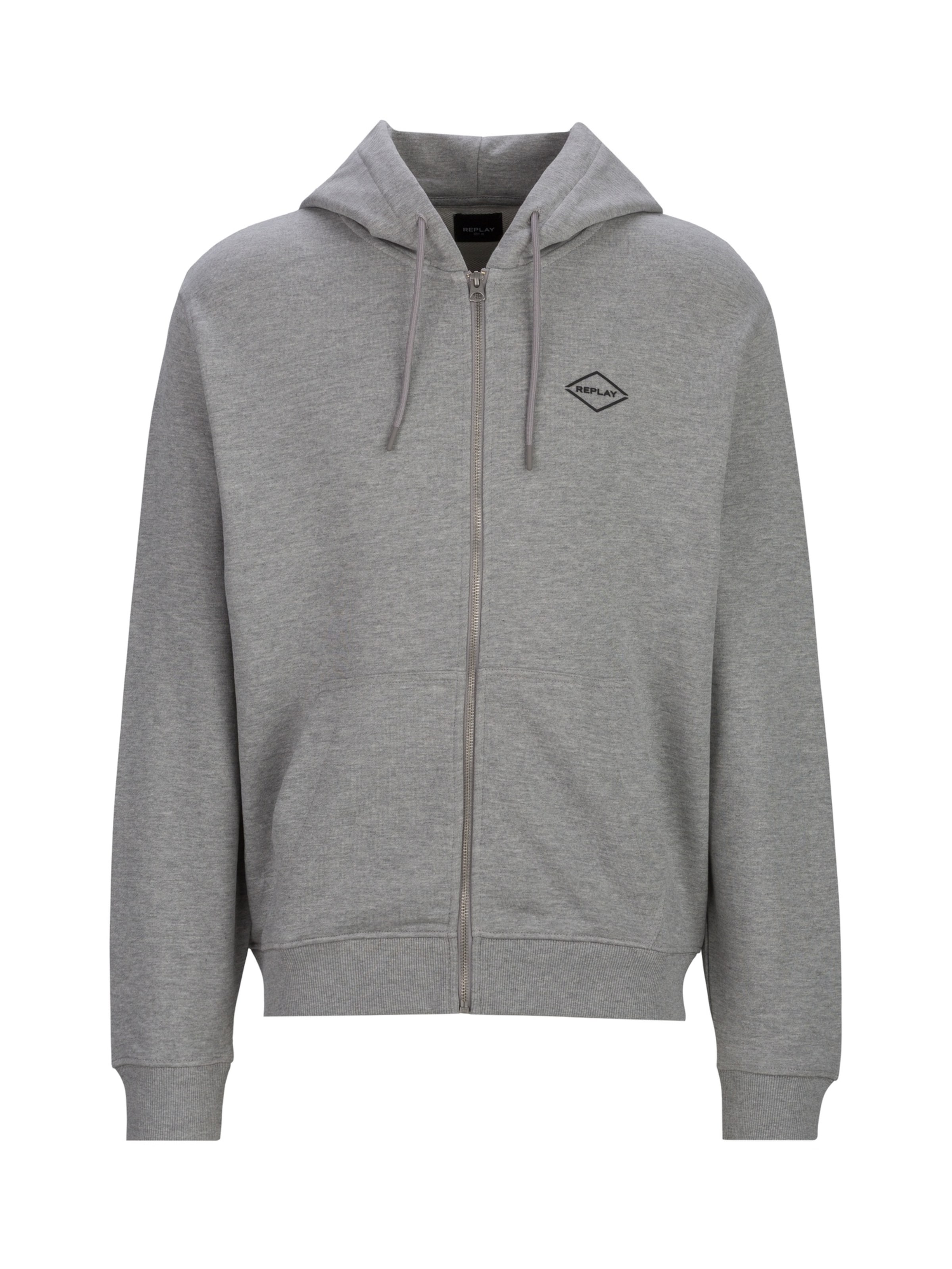 Veste de survêtement REPLAY en gris : devant