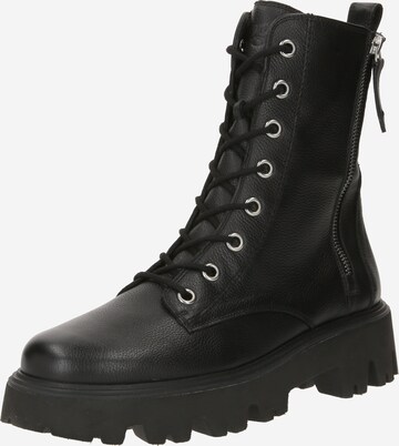 Paul Green Lace-Up Ankle Boots in Black: front