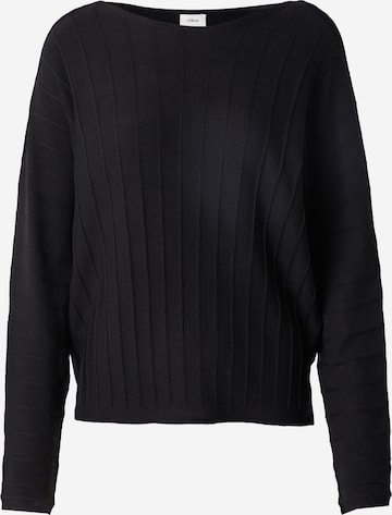 s.Oliver BLACK LABEL Pullover in Schwarz: Vorderseite