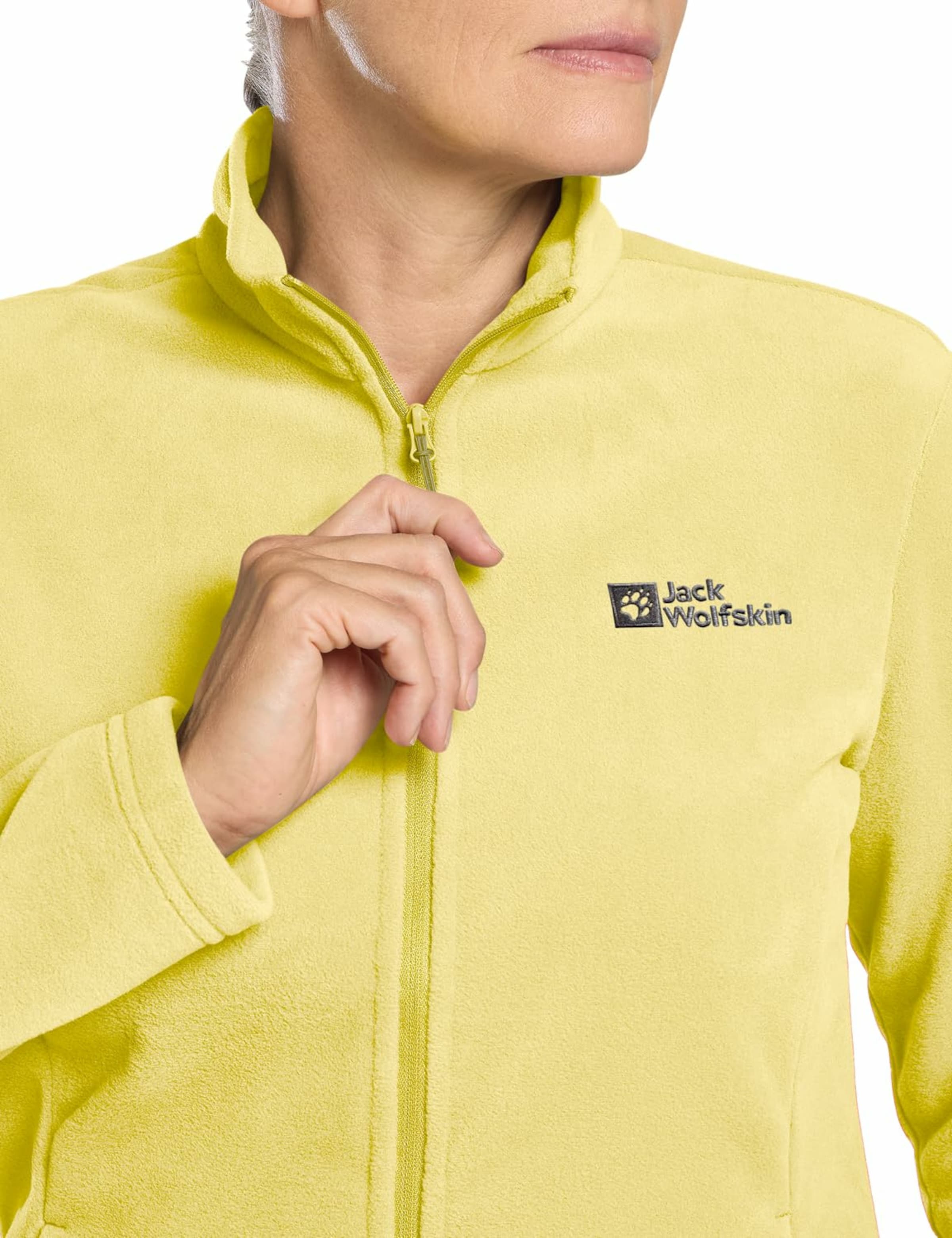 JACK WOLFSKIN Fleece Jacket in Yellow