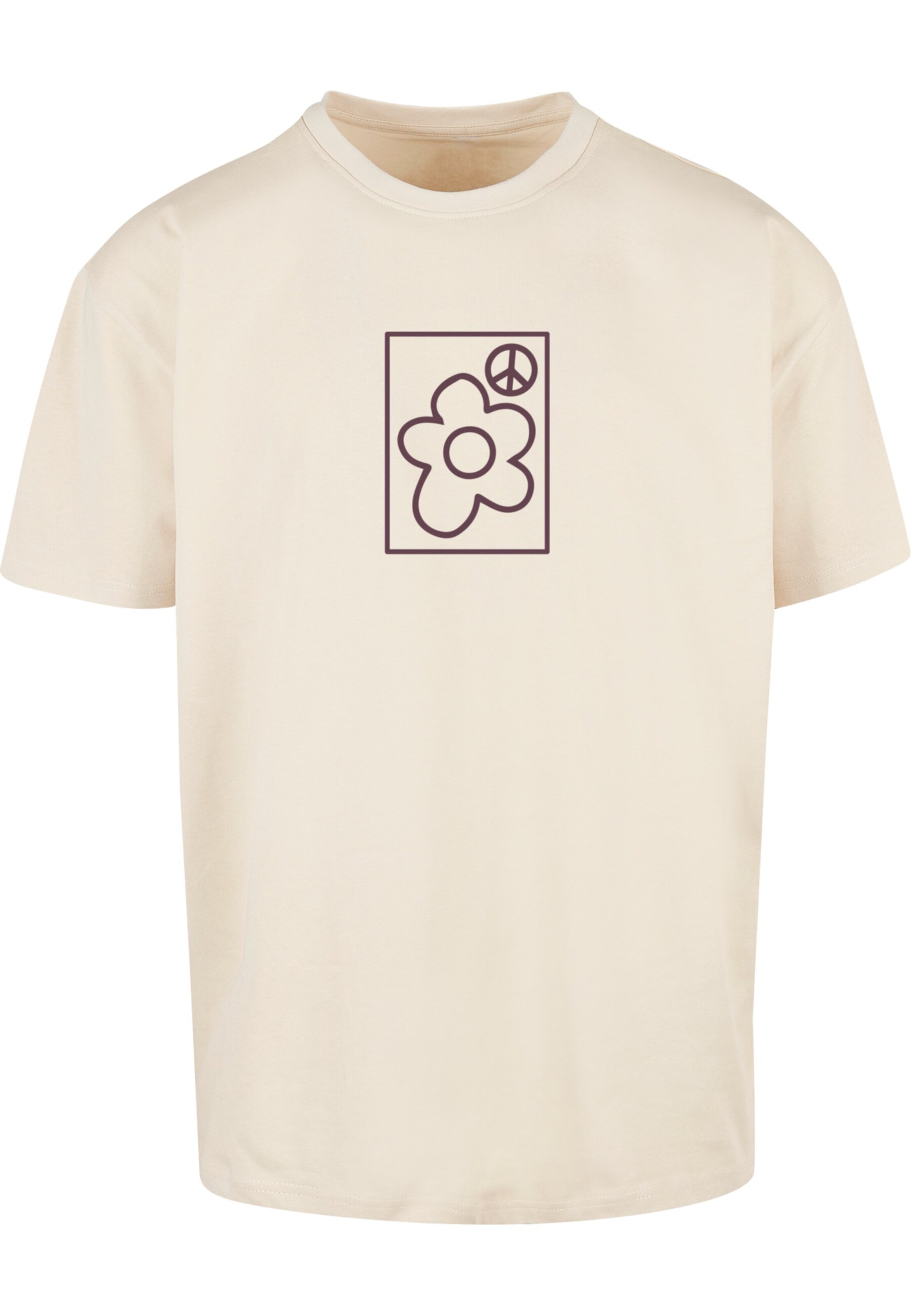 Maglietta 'More Peace' di MT Upscale in beige: frontale