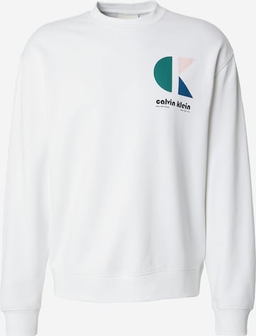 Calvin Klein Jeans - Sudadera en blanco: frente