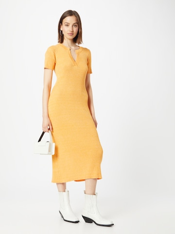 Blanche Knitted dress in Orange