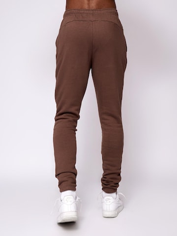Fortex Fitness Slimfit Sportbroek 'Essential Jogger' in Bruin