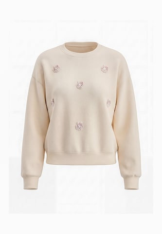 MYMO - Sweatshirt 'Pop' em bege: frente