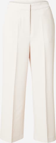 NÜMPH Regular Pleated Pants 'RONJA' in Beige: front