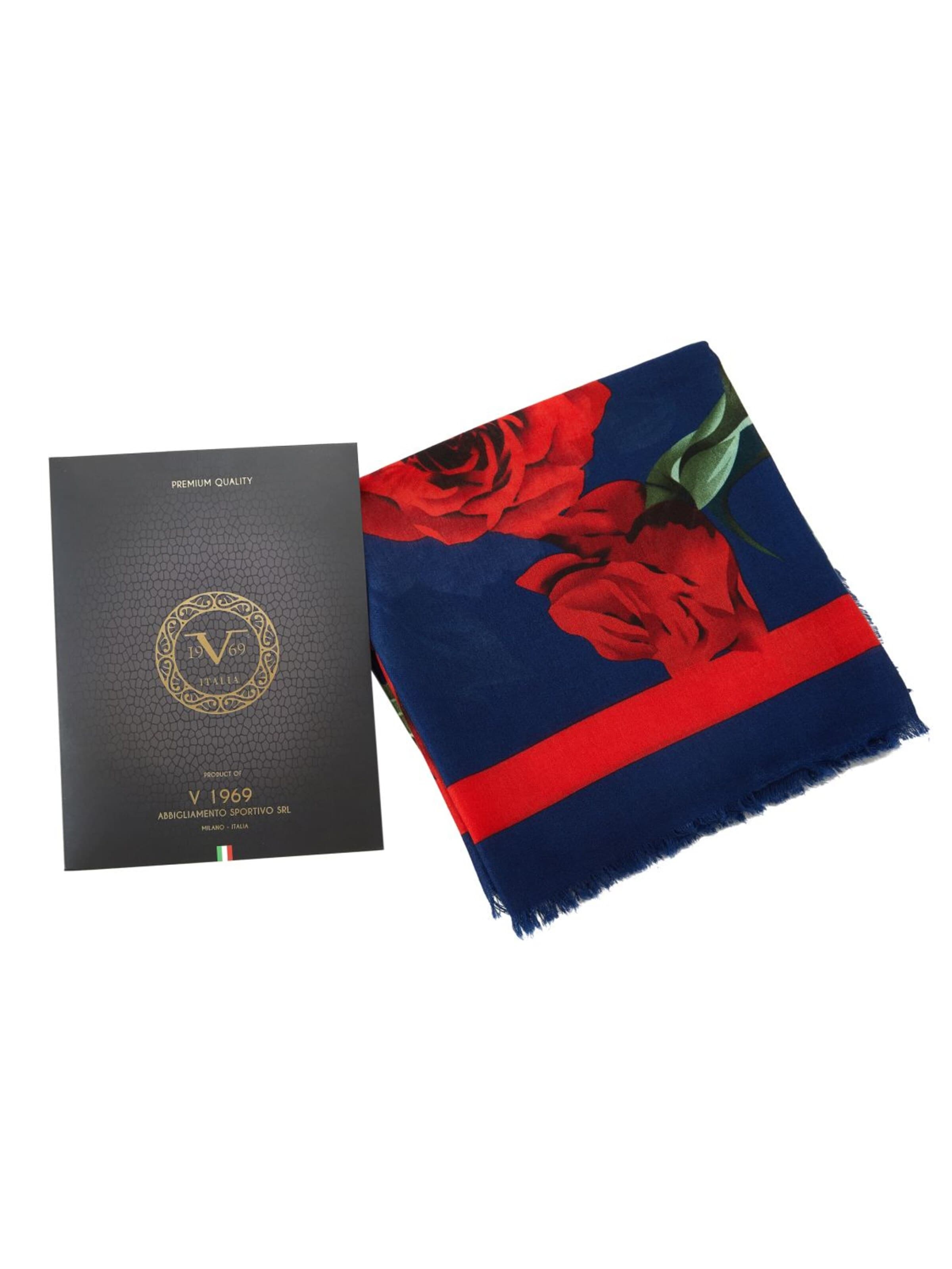 19V69 ITALIA - Chal 'Chèche Roses' en azul