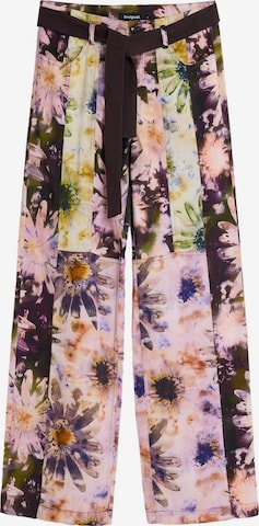 Largi Pantaloni de la Desigual pe roz: față