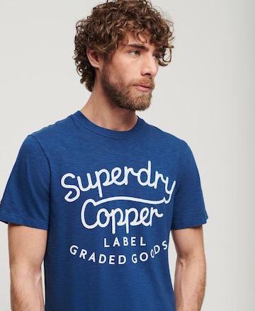 T-Shirt 'Copper' Superdry en bleu