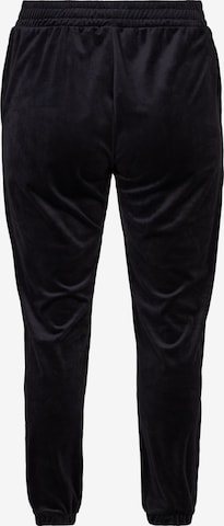 Zizzi Tapered Broek 'MHELENA' in Zwart: voorkant