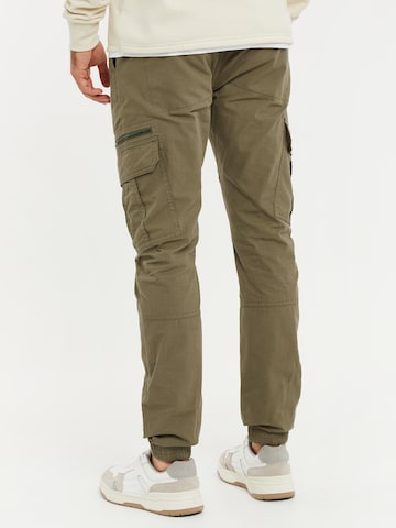 Effilé Pantalon cargo Threadbare en vert