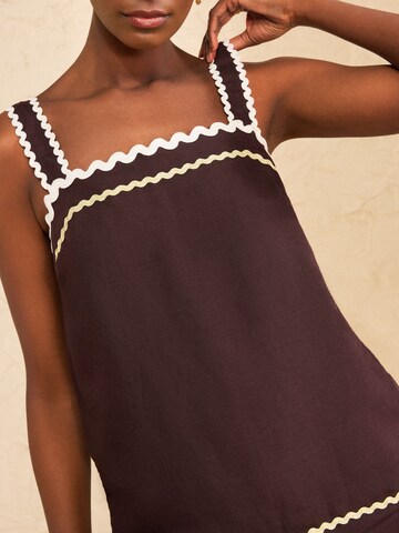 love & roses Top – hnědá