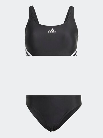 ADIDAS SPORTSWEAR Bustier Sport bikini '3-Stripes' - fekete: elől