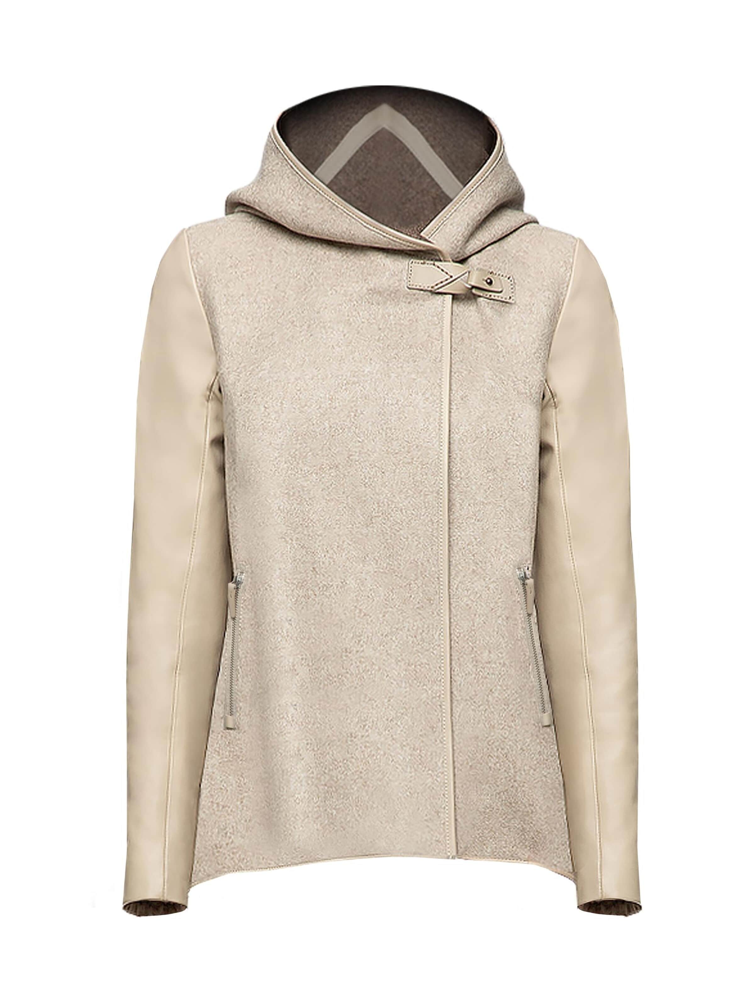VESPUCCI BY VSP Winterjas 'Cloudy' in Beige: voorkant