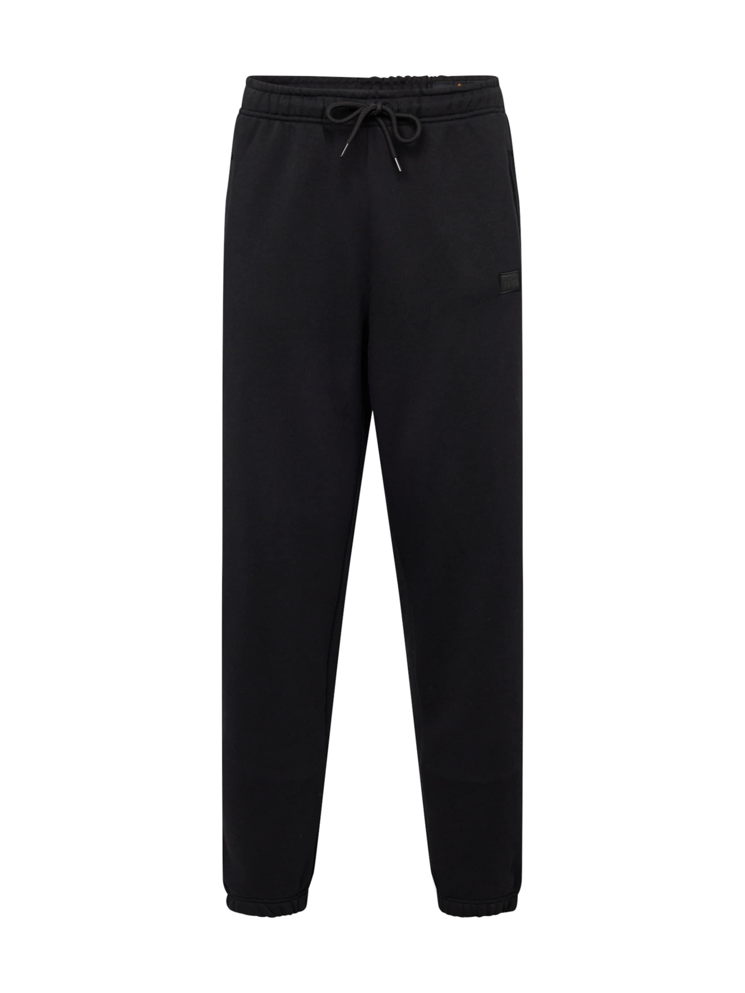 ALPHA INDUSTRIES Zúžený strih Nohavice 'Essentials' - Čierna: predná strana