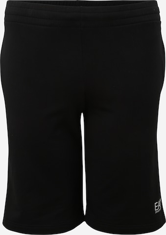 EA7 Emporio Armani - regular Pantalón en negro: frente