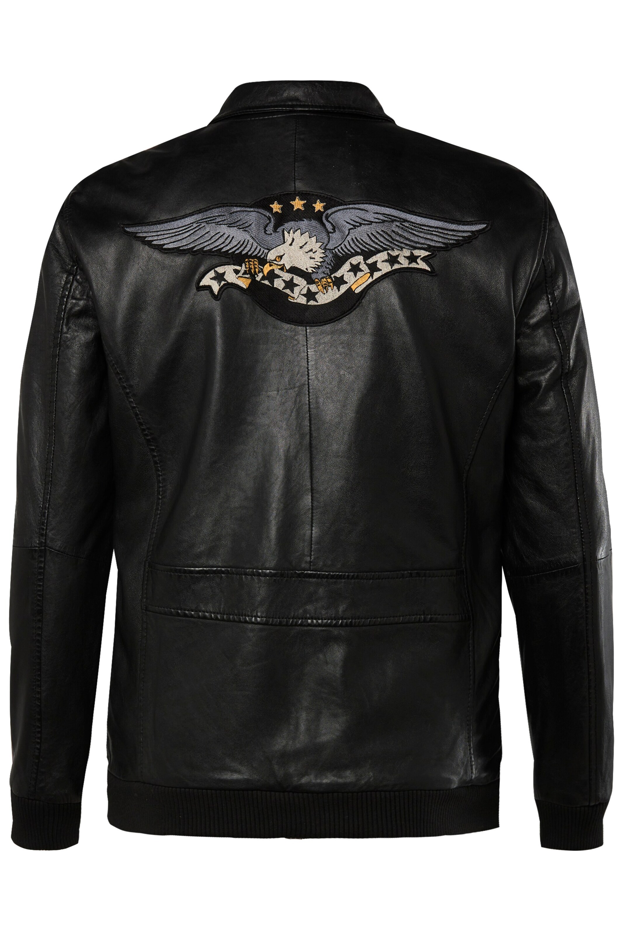 Men Plus Tussenjas in Zwart