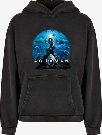 Felpa 'Aquaman - Circle Poster' di ABSOLUTE CULT in nero: frontale