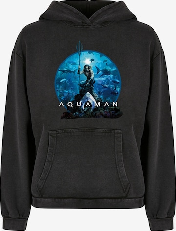 Felpa 'Aquaman - Circle Poster' di ABSOLUTE CULT in nero: frontale