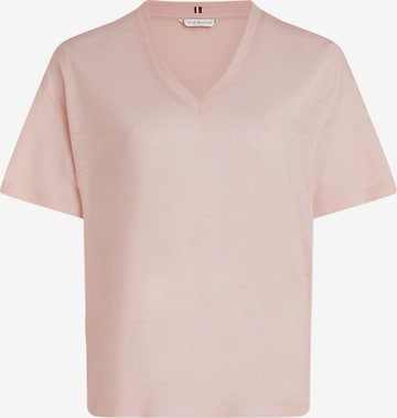 T-shirt TOMMY HILFIGER en rose : devant