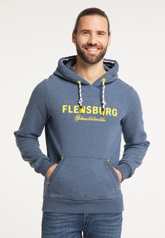 Schmuddelwedda Sweatshirt 'Flensburg' i blå: forside