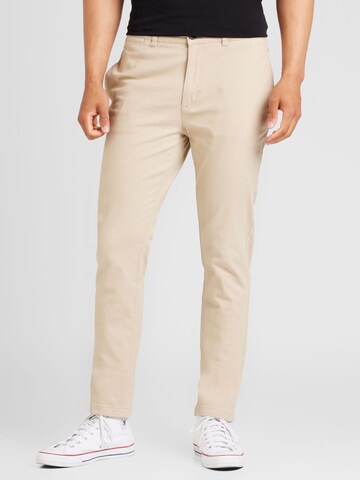 TOPMAN Regular Chinobyxa i beige: framsida