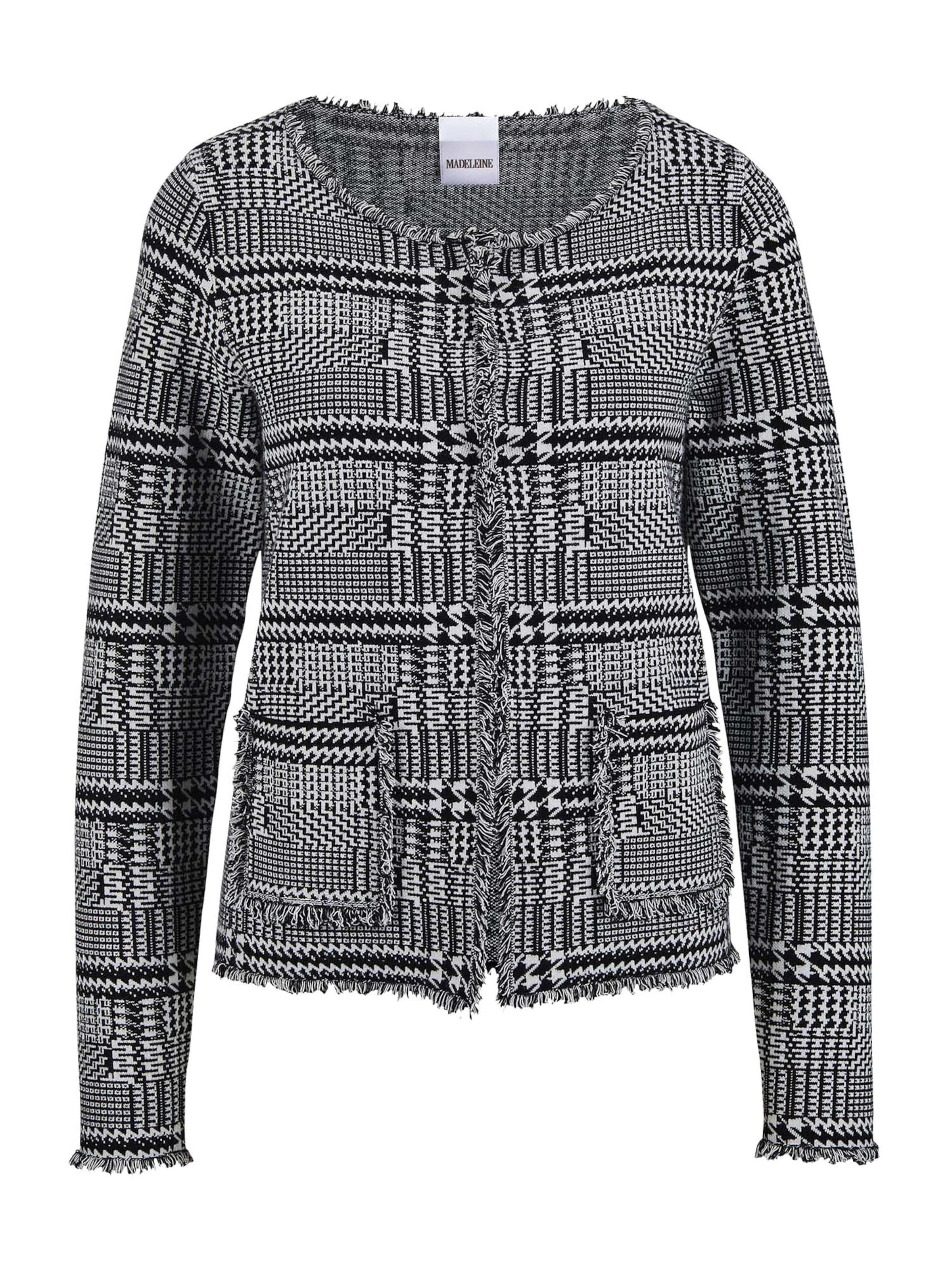 MADELEINE Gebreid vest in Zwart: voorkant