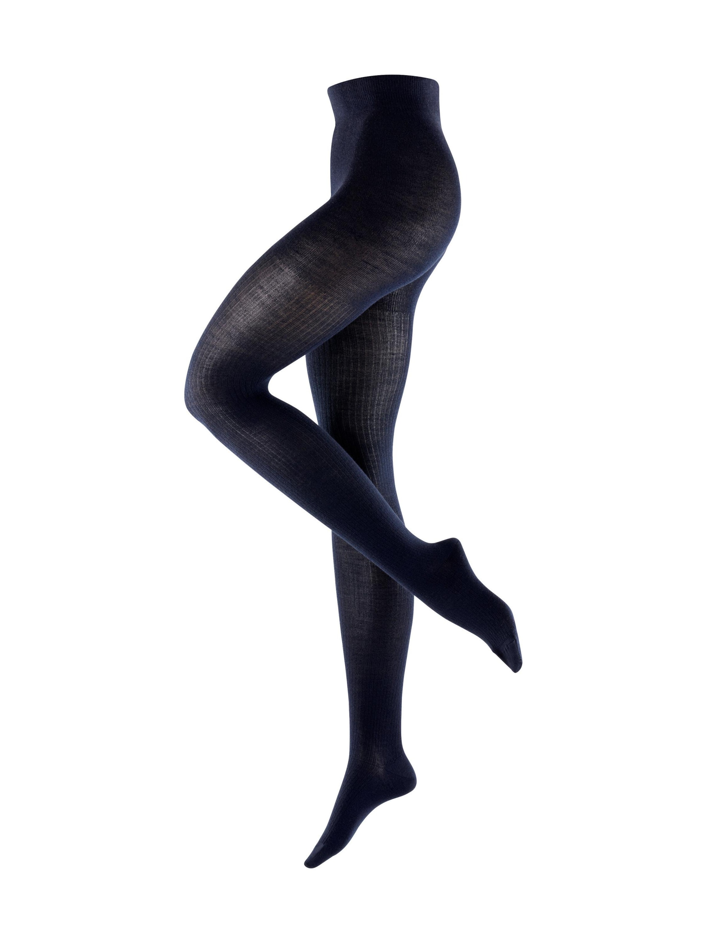 BURLINGTON Tights 'Rib Couture' in Blue: front