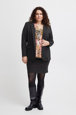 Fransa Curve Blazer in Schwarz