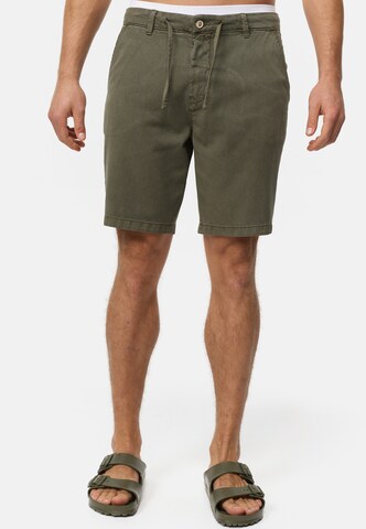 Regular Pantalon INDICODE JEANS en vert : devant
