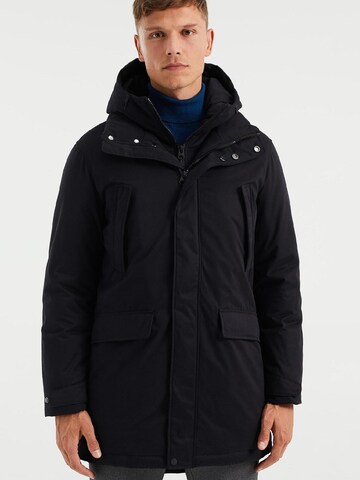 WE Fashion Winter parka in Black: front