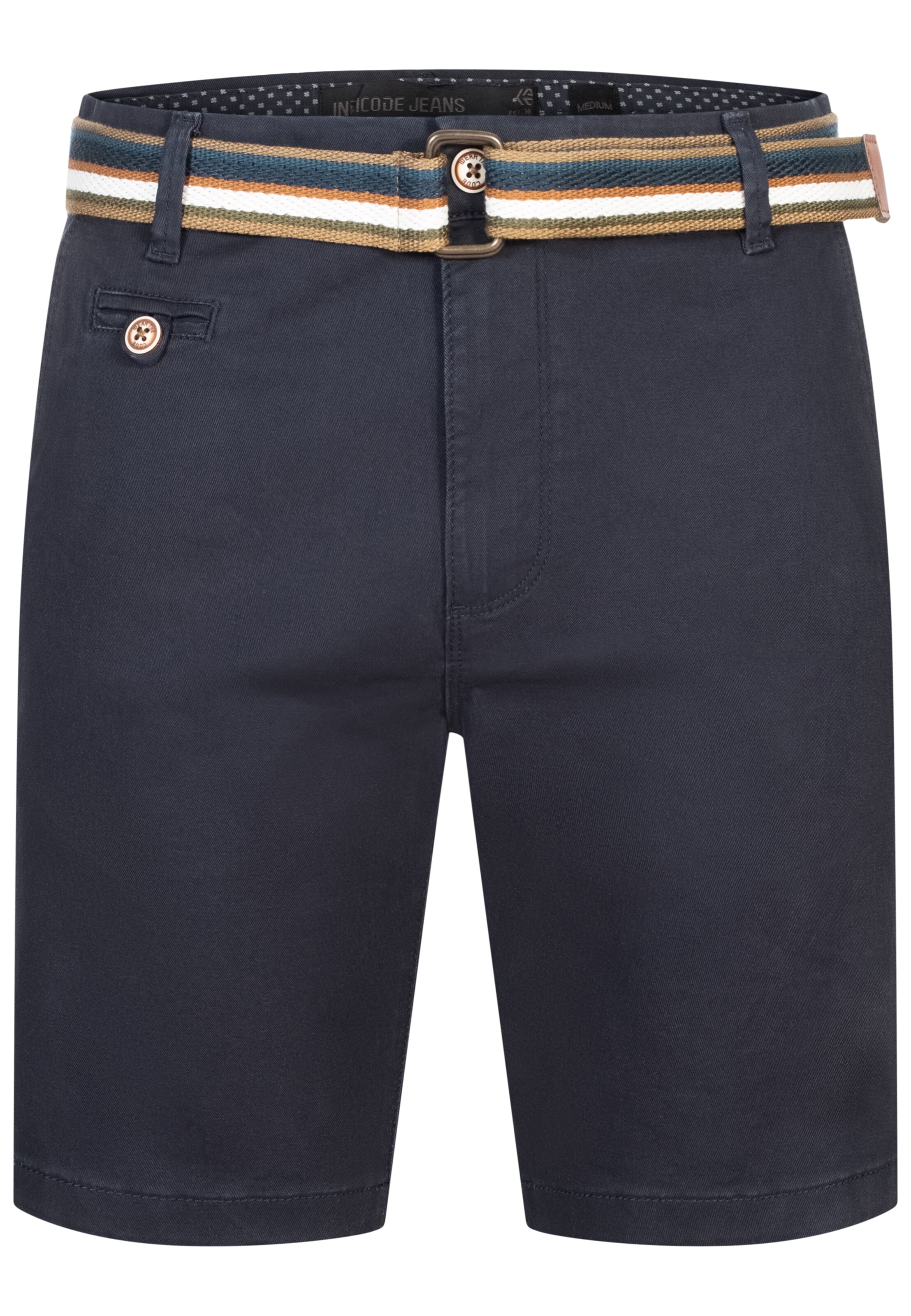 INDICODE JEANS Shorts 'Thews' in Blau: Vorderseite