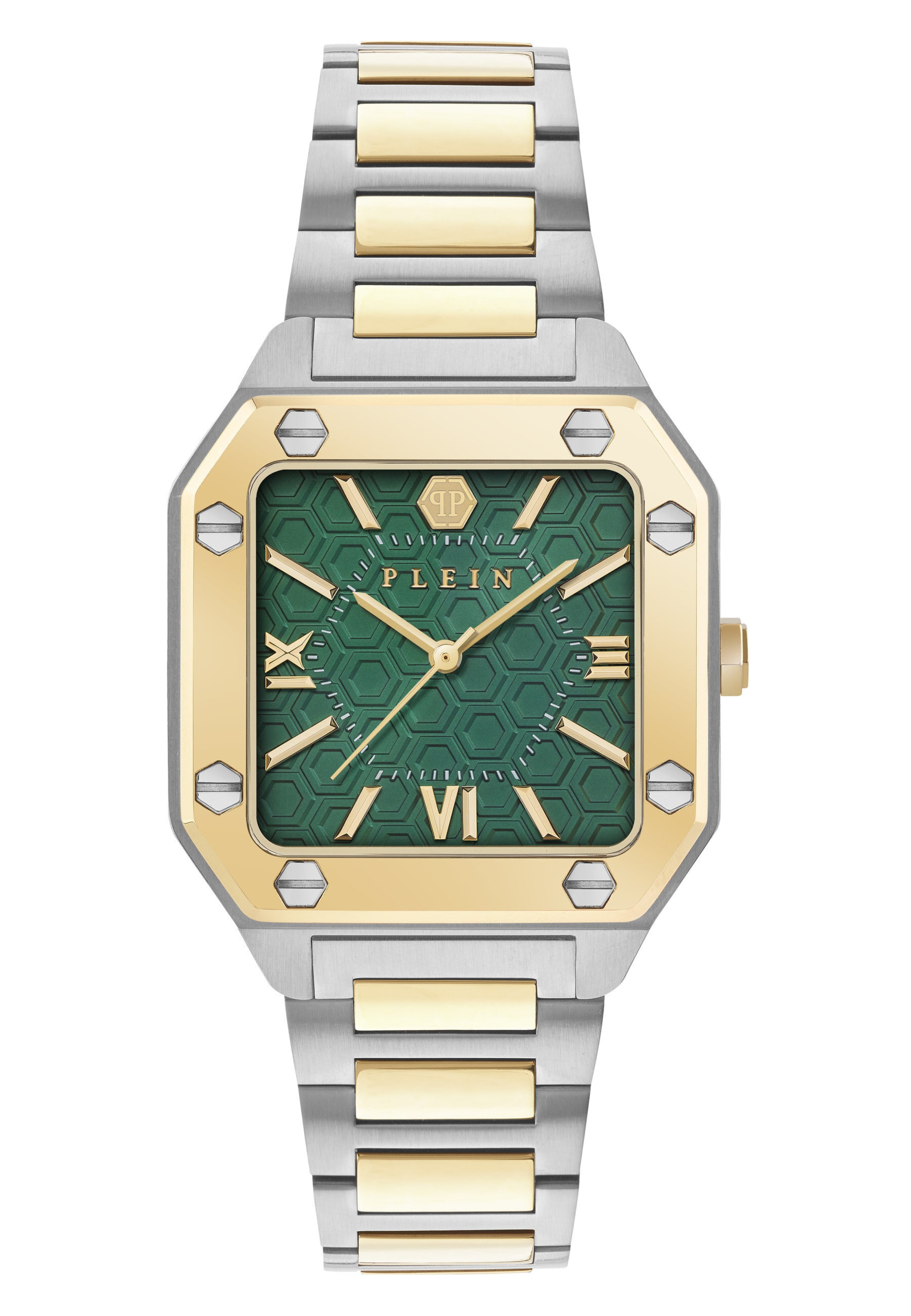 Philipp Plein Analoguhr 'PLEIN EDGE' in Gold: Vorderseite