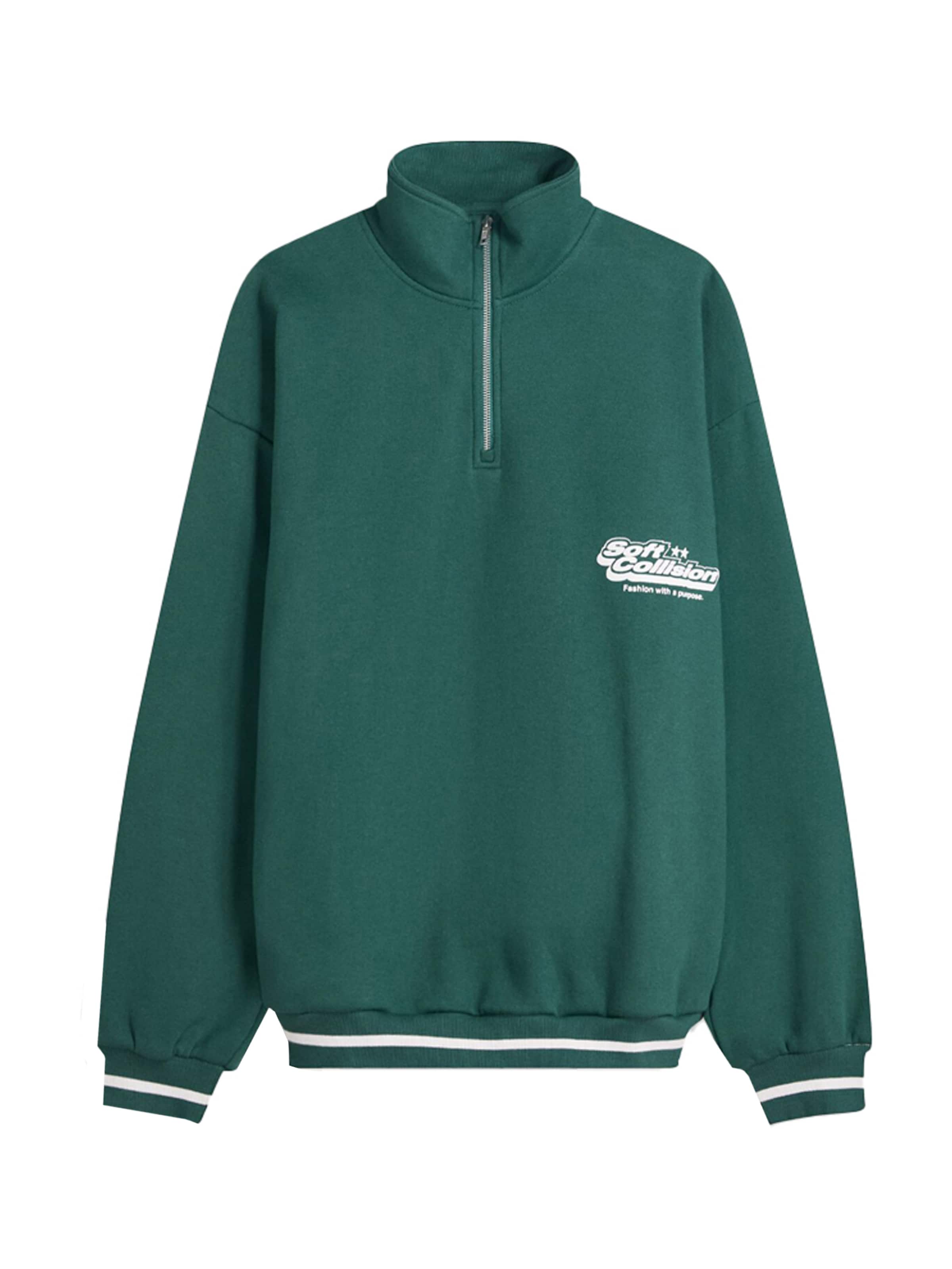 Bershka Tréning póló - zöld: elől