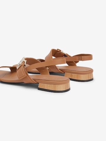 TOMMY HILFIGER Sandalen met riem in Bruin