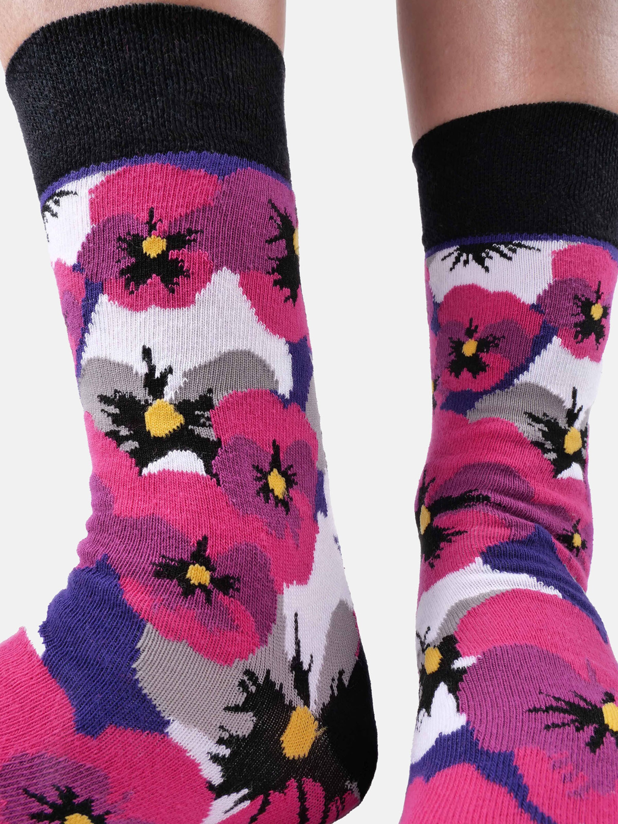 UNABUX Freizeitsocken ' GRUMBLE IN THE JUNGLE ' in Pink