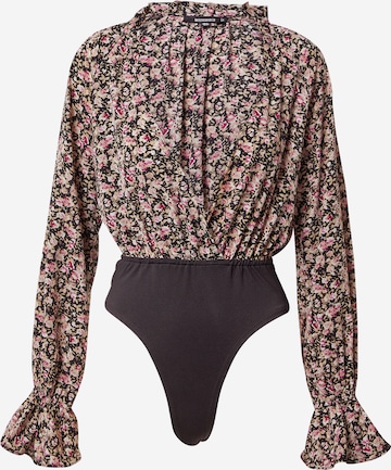 Missguided Blúz body - fekete: elől