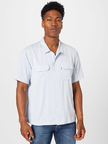 LEVI'S ® Comfort Fit Skjorta 'Levi's® Men's Short Sleeve Pajama Shirt' i blå: framsida