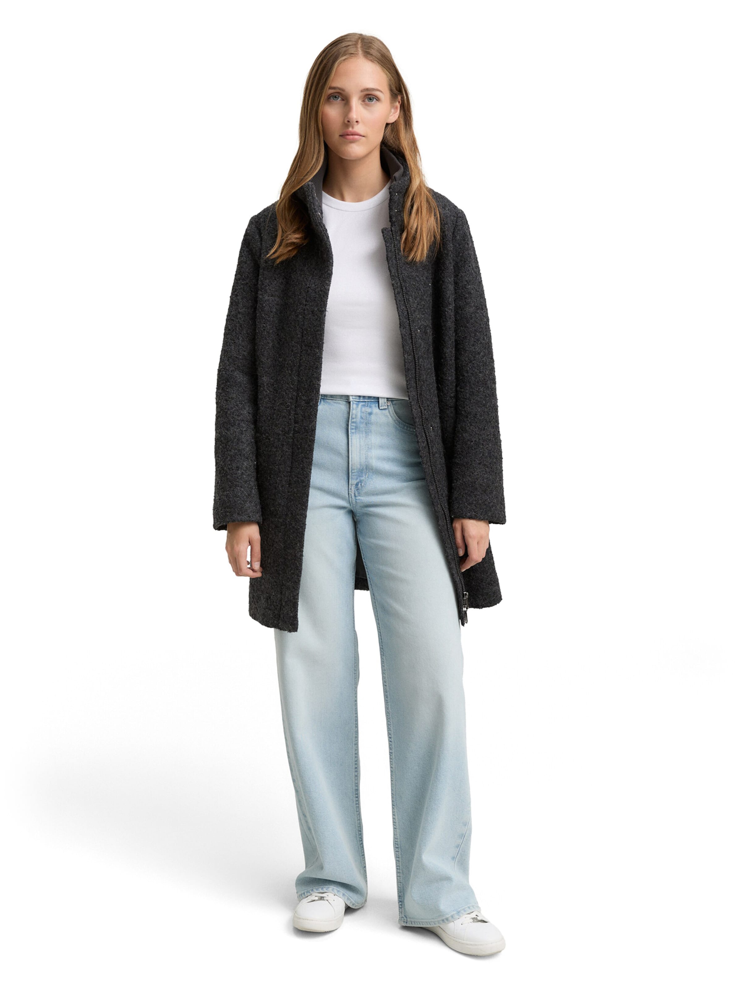 TOM TAILOR DENIM Overgangsfrakke i grå