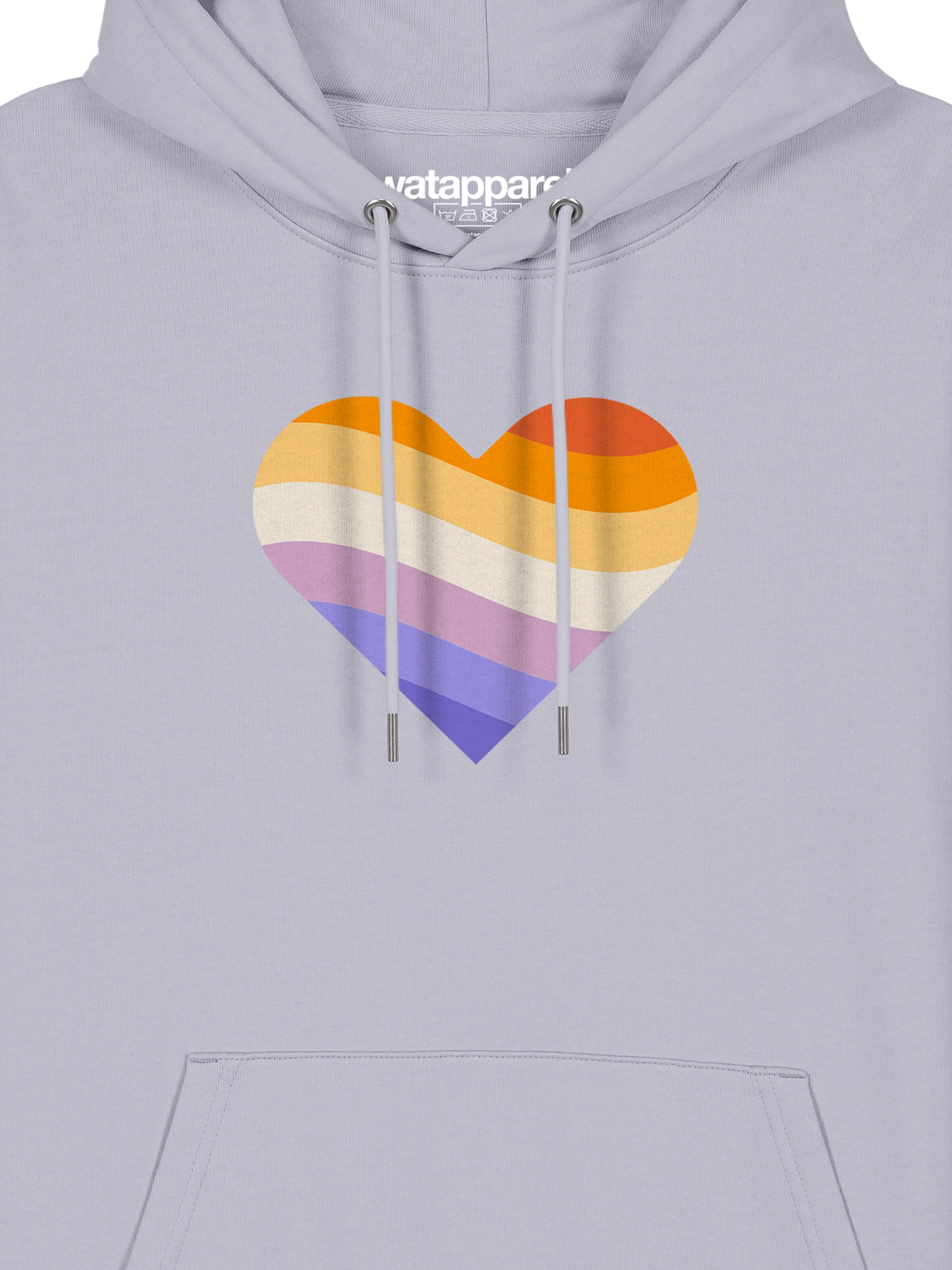 Sweat-shirt ' Rainbow Heart ' Watapparel en violet
