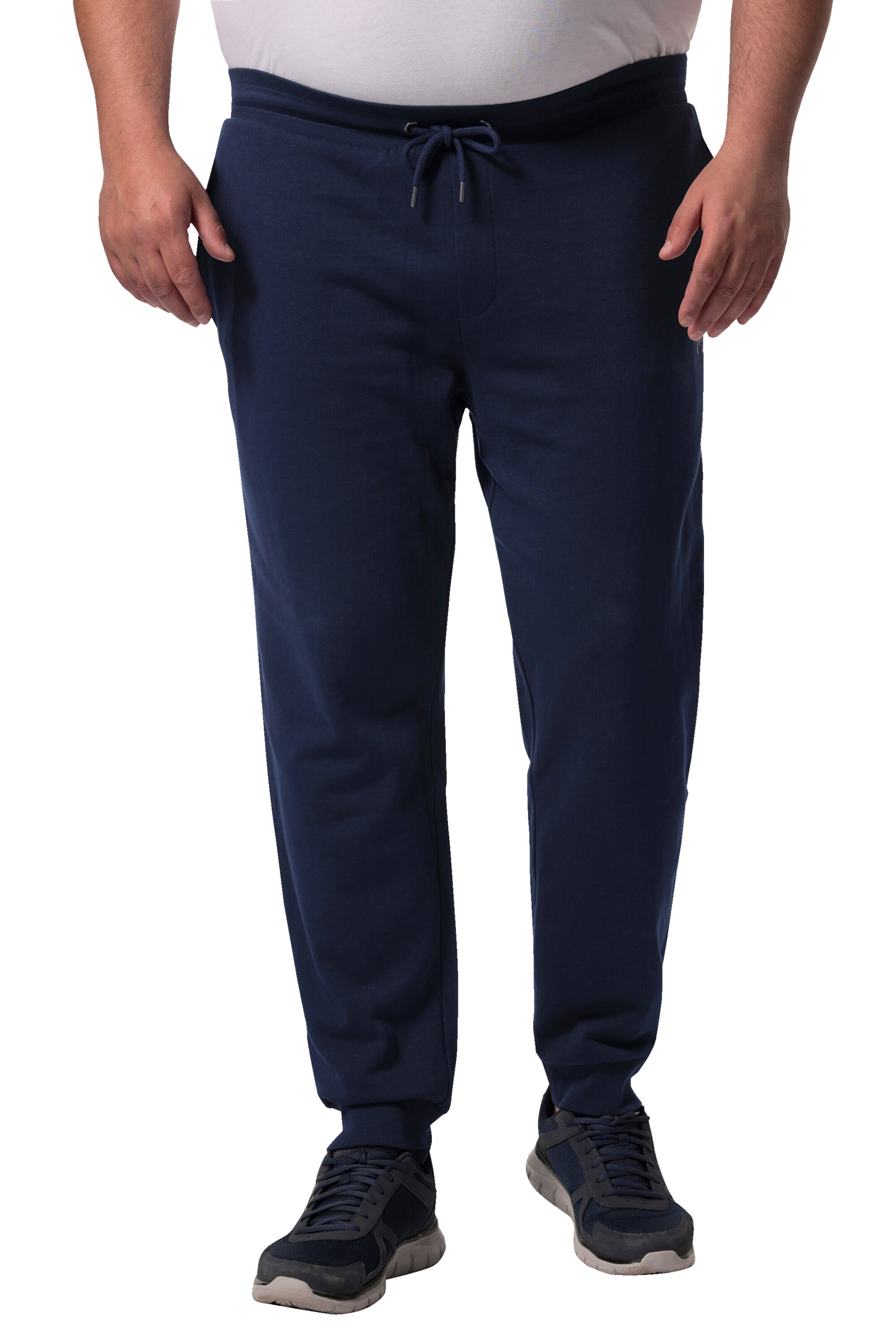 Men Plus Tapered Broek in Blauw: voorkant