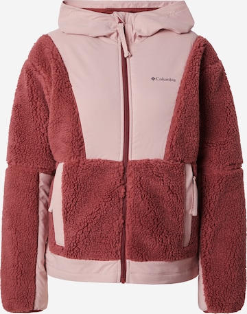 COLUMBIA - Chaqueta polar funcional 'Hakatai' en rojo: frente